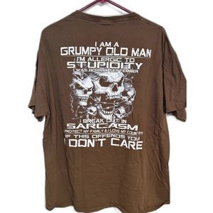 "Grumpy Old Man Born in September - Allergic to Stupidity" T-shirt‎ XL